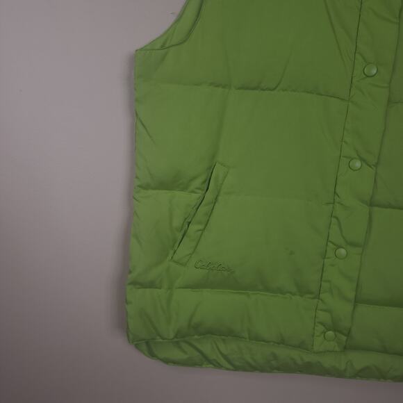 Cabela's Quilted Goose Down Puffer Vest in Lime Green Size L - Picture 4 of 9